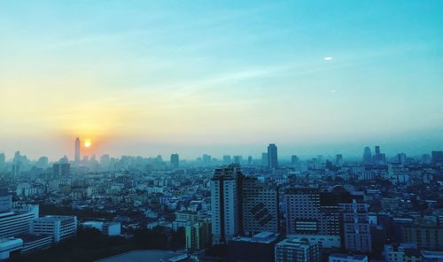 Cityscape at sunset