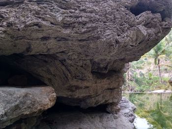 Rock formations in cave