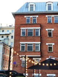 Low angle view of buildings in city