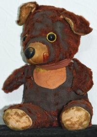 Close-up of stuffed toy against white background