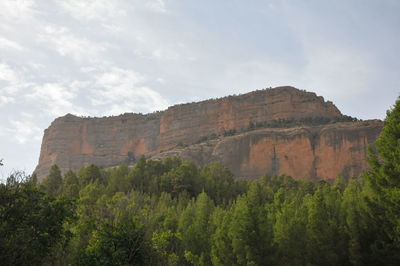 Scenic view of rock formations against sky