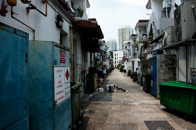 Road amidst buildings in city