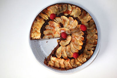 Directly above shot of breakfast served in bowl