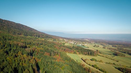 Scenic view of landscape against clear sky