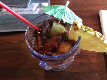 Close-up of drink on table