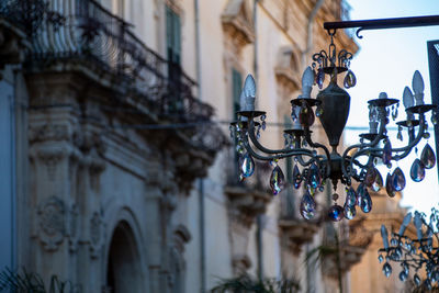 A chandelier in the streets of noto
