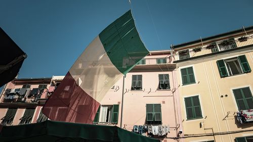 Low angle view of buildings in city