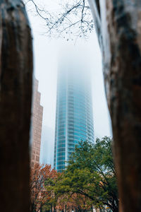Low angle view of modern buildings against sky