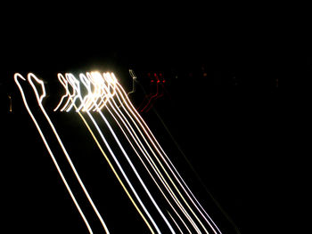 Light trails at night