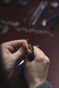 Close up jeweller instrument concept photo