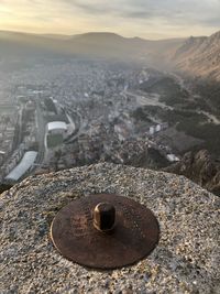 High angle view of city