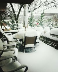 Empty chairs in a row