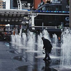 Fountain in city