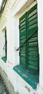 Closed door of old building