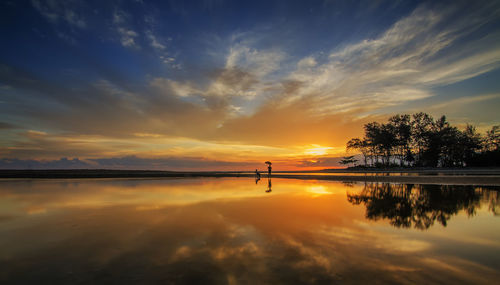 Scenic view of sunset sky