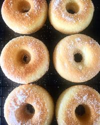 High angle view of cake