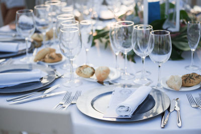 Food on table in restaurant