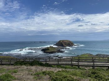 Scenic view of sea against sky