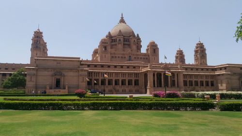 View of historical building against clear sky