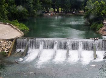 Scenic view of waterfall