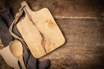 High angle view of food on table