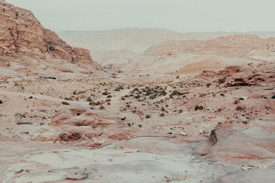 Scenic view of desert against sky