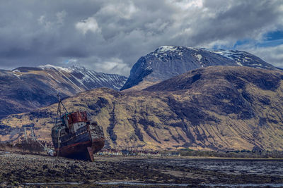 Corpach shipwreck and ben nevis