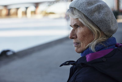 Senior woman looking away