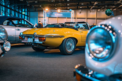 Vehicles on road at night