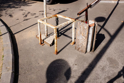 Low section of shadow on sand