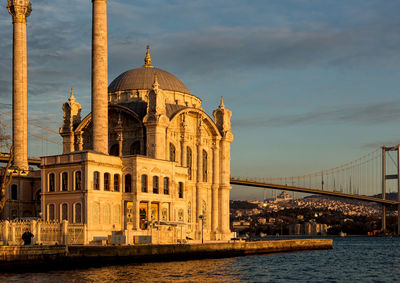 View of a mosque at waterfront