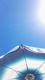 Low angle view of tent against sky