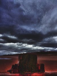 Storm clouds over dramatic sky