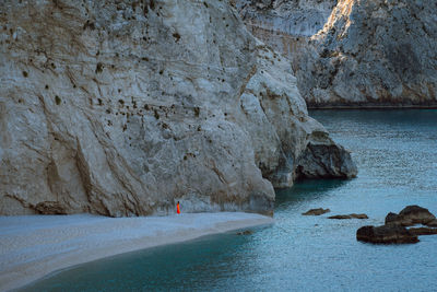 Rock formations by sea