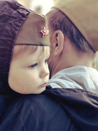 Portrait of father with daughter