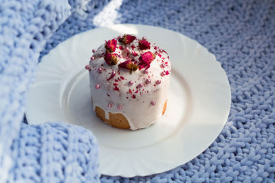 Close-up of ice cream in plate