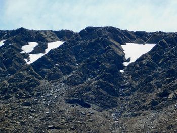 Aerial view of mountains against sky