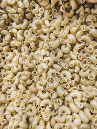 Full frame shot of raw pasta