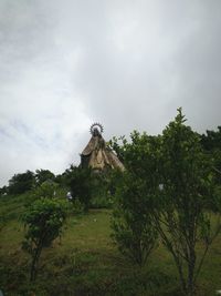 Low angle view of built structure against sky