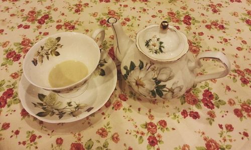 Coffee cup on table