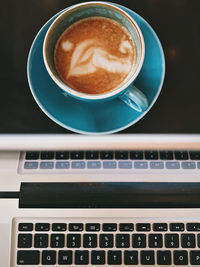 Coffee cup on table