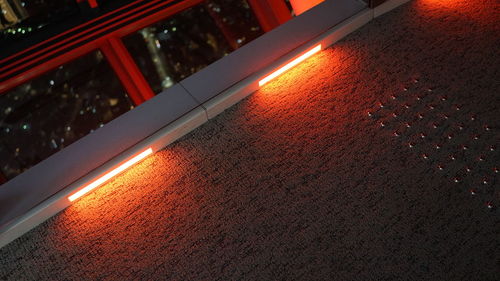 View of illuminated building