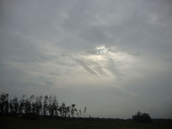 Scenic view of landscape against cloudy sky