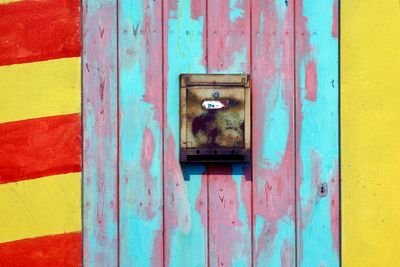 Old mailbox hanging on wall