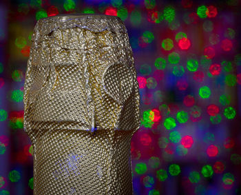 Close-up of illuminated christmas lights