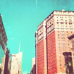 Low angle view of buildings in city