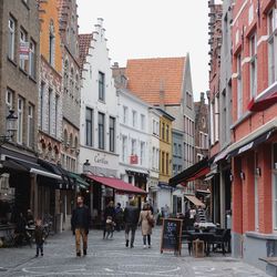 People walking in city