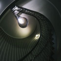 Low angle view of spiral staircase