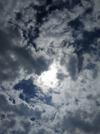 Low angle view of clouds in sky