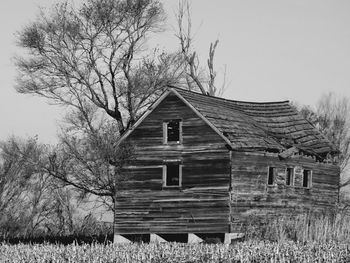 Exterior of house against clear sky